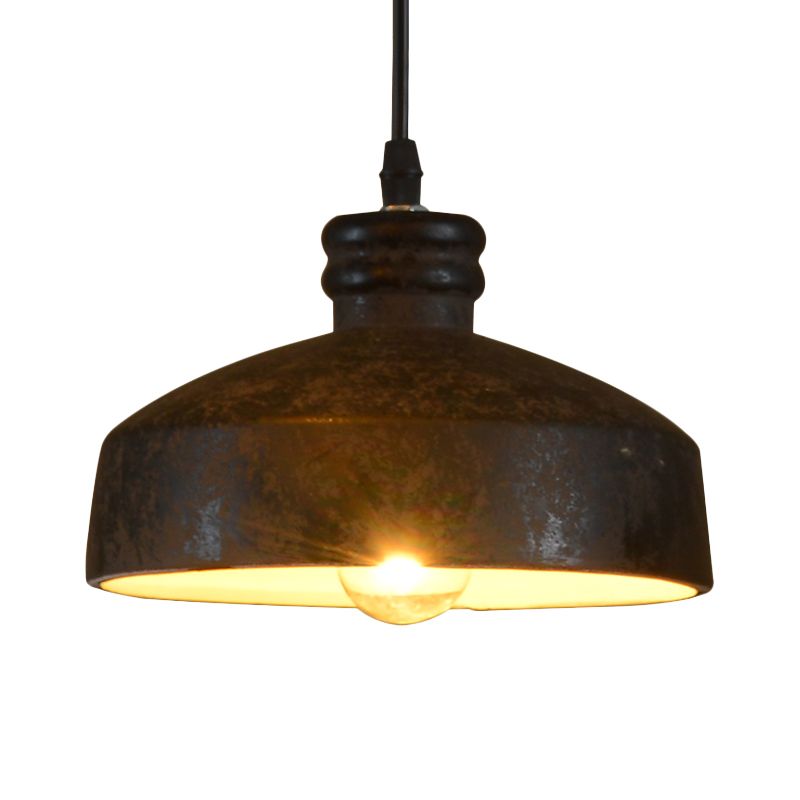 Lampada a sospensione cilindri/cupola in fabbrica Kit di luce sospesa in ceramica in nero per sala da pranzo