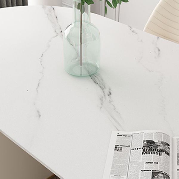 Table ovale de luxe traditionnelle en métal