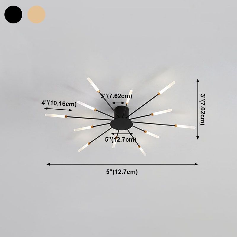Simplicity Flush Mount Light Sputnik LED Ceiling Light Fixtures for Living Room