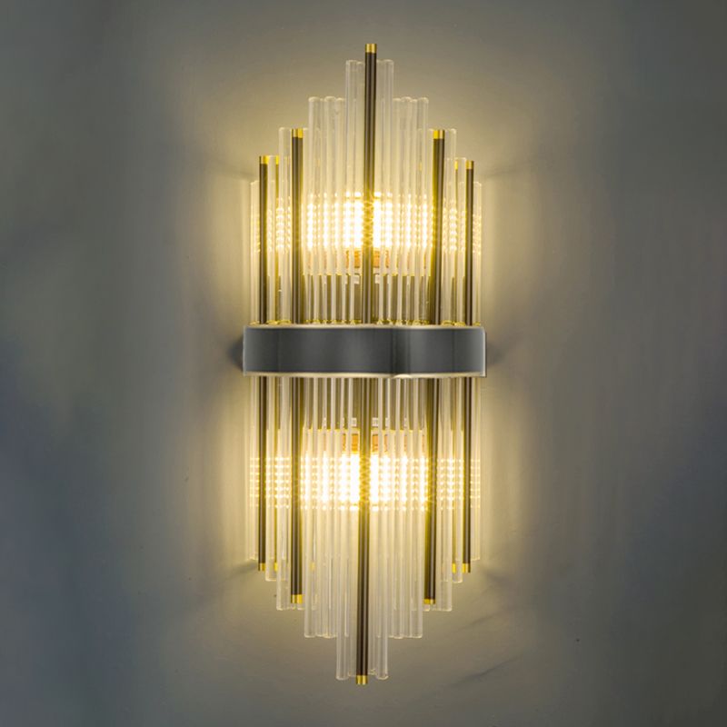 2 LA LA LA LUCCHI Crystal Fullo Scontro Scontro MOTORE UNICO MODERNO MOLTIRE LUME DELLA parete trasparente