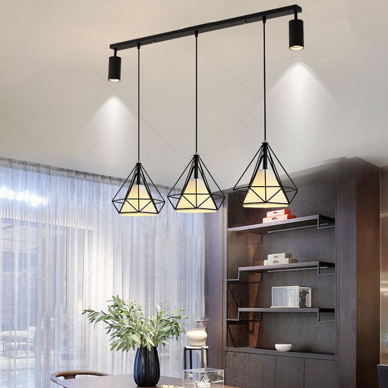 Diamond Island Lights Contemporary Metal Island Lighting Fixture for Kitchen