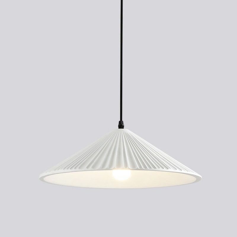 Conical Resin Hanging Lamp Minimalist 1-Light Suspension Light Fixture for Dining Room