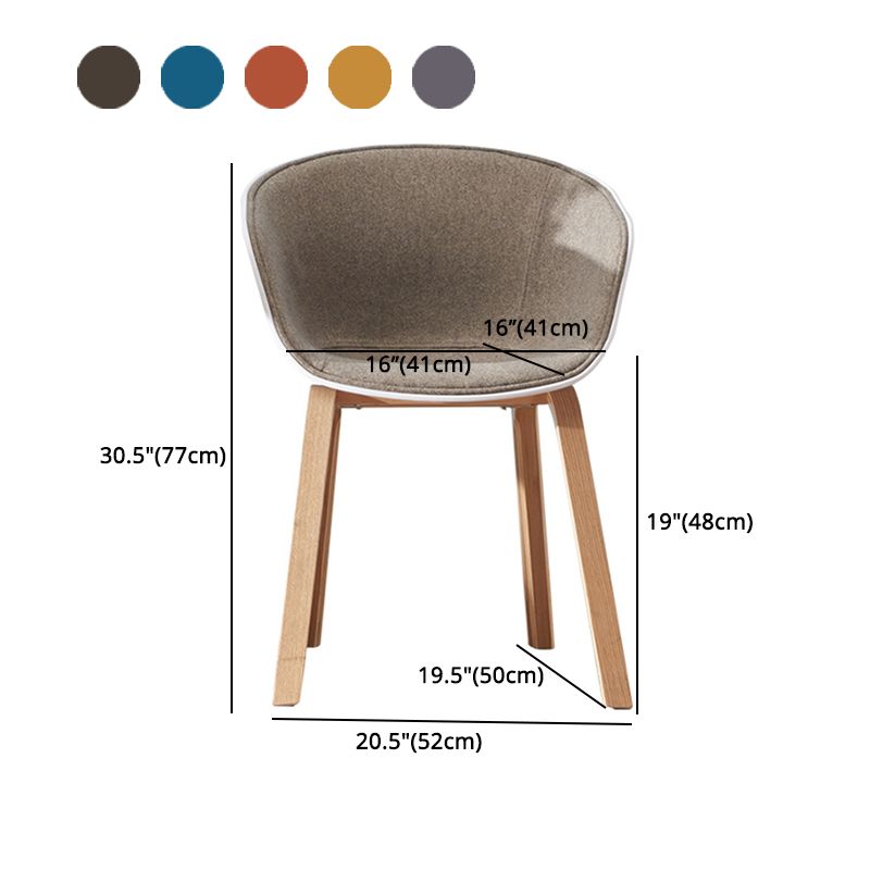 Silla estilo moderno sillón de comedor con patas de madera para cocina
