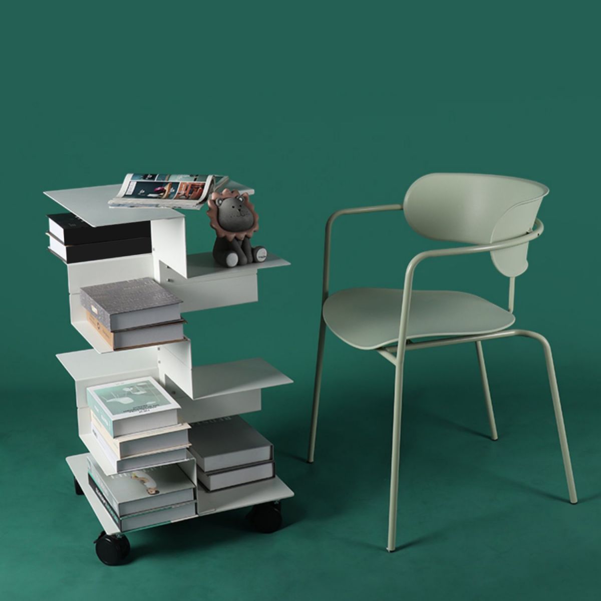 Chaises de salle à manger contemporaines en métal, fauteuil latéral à dossier ouvert pour usage domestique