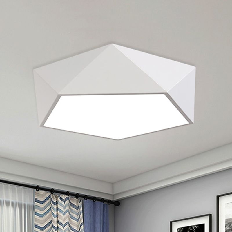 Lámpara LED de montaje empotrado pentagonal, accesorio de iluminación de techo de montaje empotrado de dormitorio de metal moderno