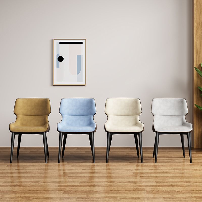 Contemporary Dining Chairs Faux Leather Dining Side Chair for Indoor