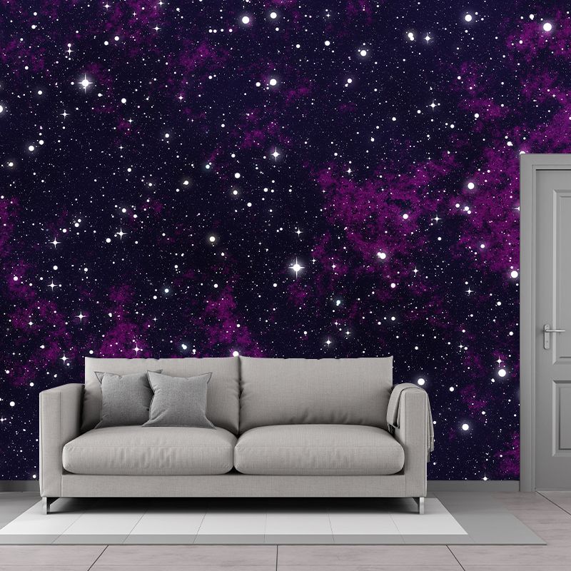 Photography Environment Friendly Mural Wallpaper Mysterious Starry Sky Bedroom Wall Mural