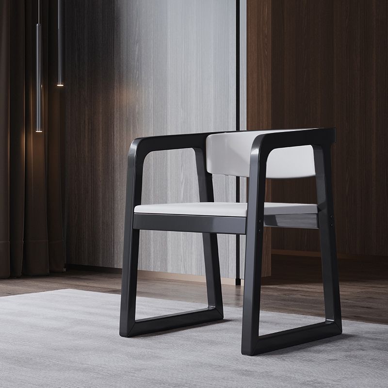 Wood Contemporary Style Indoor with Arm Chair Open Back Dining Side Chairs