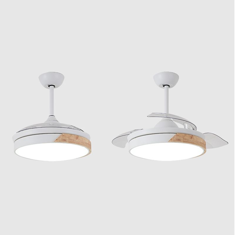 Metal Circular Ceiling Fan Light Nordic LED Ceiling Mounted Light