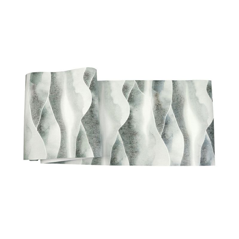 Soft Color Mountain Ranges Wallpaper Moisture Resistant Wall Covering for Bedroom