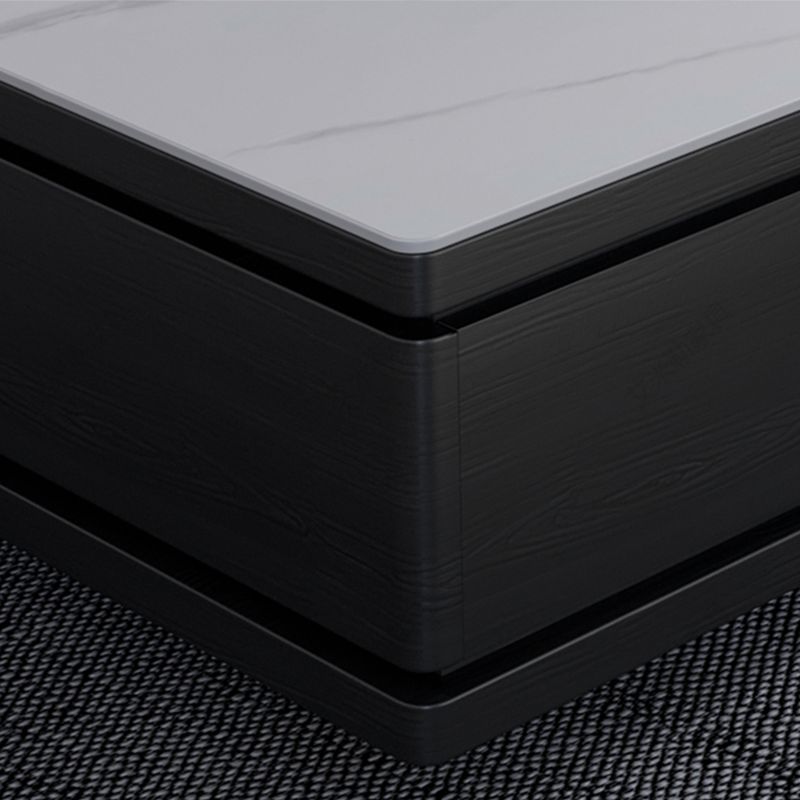 15"H Contemporary Cocktail Table Storage Rectangle Coffee Table