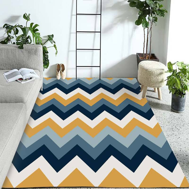 Western Geo Printed Rug Multicolor Synthetics Indoor Rug Machine Washable Anti-Slip Backing Carpet for Room