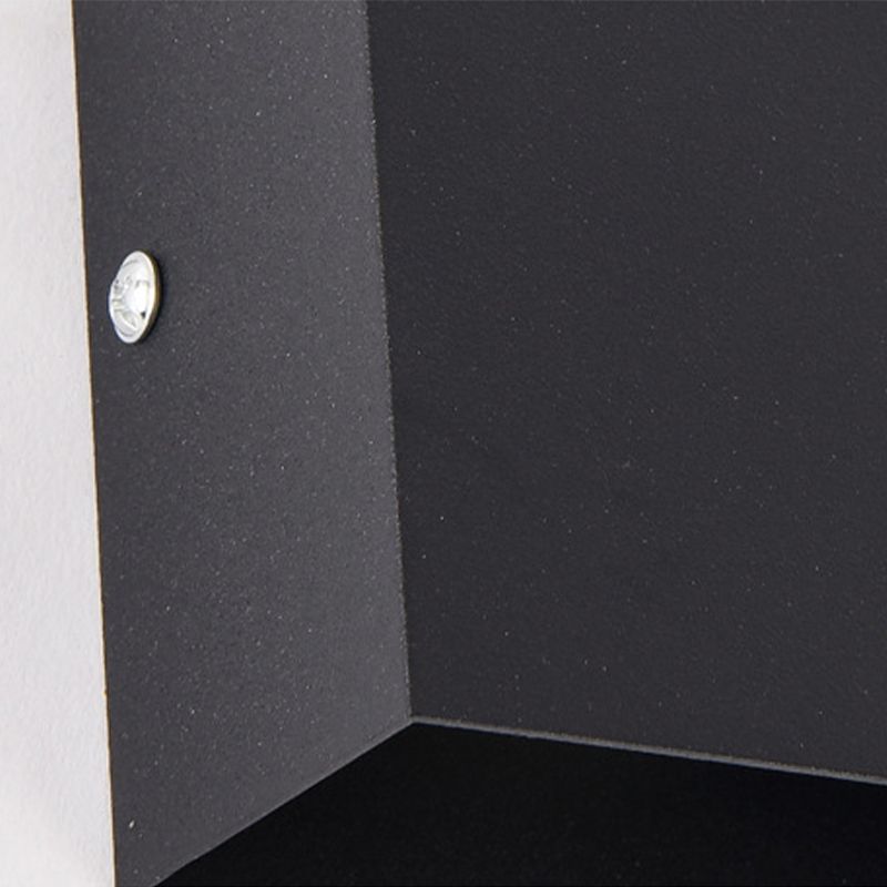 2-Lights Aluminum Wall Light Modern Cube 4" Wide Wall Sconce for Living Room