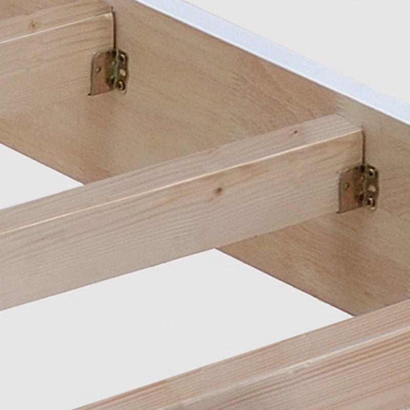 Contemporary Wood Standard Bed, Panel Rectangular Headboard Bed Frame
