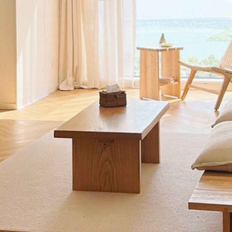 North European Sled Coffee Cocktail Table Wood Coffee or End Table