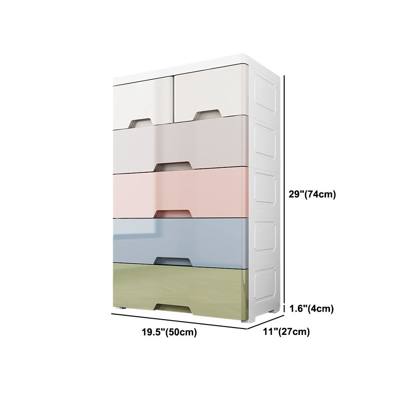 Modern Plastic Storage Cabinet with Drawer Non-Hanging Wardrobe Armoire