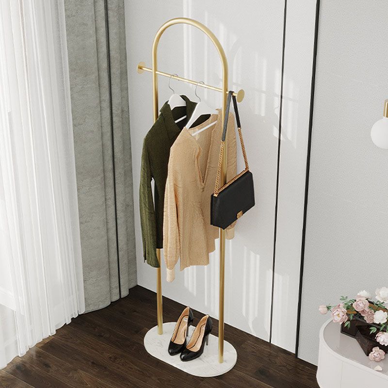 Glam Metallic Coat Hanger U-Shape Free Standing Coat Rack for Bedroom