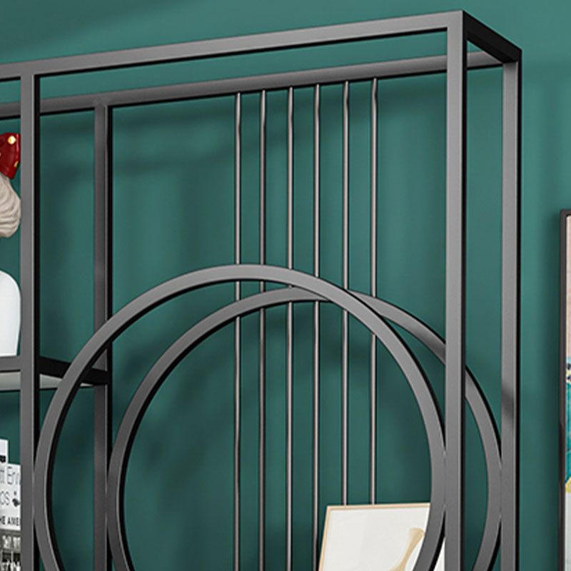 Etagere Contemporary Bookshelf Open Back Metal Bookcase with Shelves