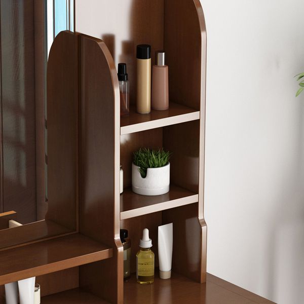 Traditional Make-up Vanity Home Rectangle Dressing Table with Mirror