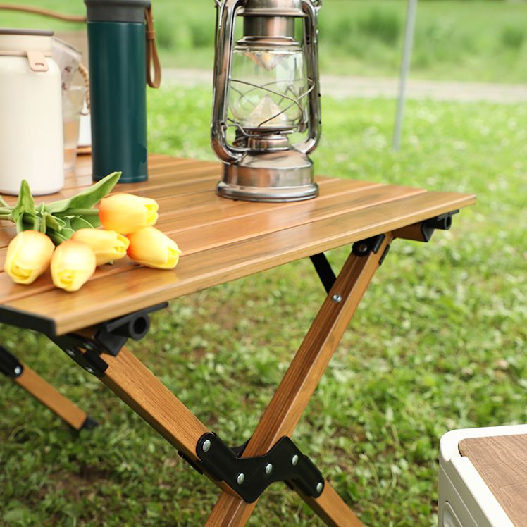 Rectangle Brown Camping Table Contemporary Folding Dining Table