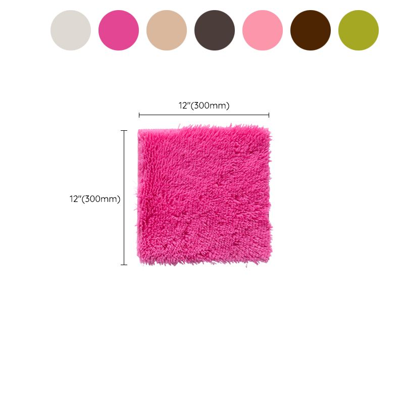 Modern Carpet Tiles Interlocking Color Block Shag Carpet Tiles