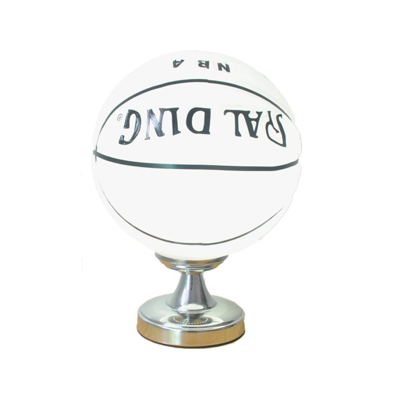 Lampada da scrivania da basket in stile sportivo Lampada da tavolo in vetro a una luce con cavo di collegamento per la cameretta dei bambini