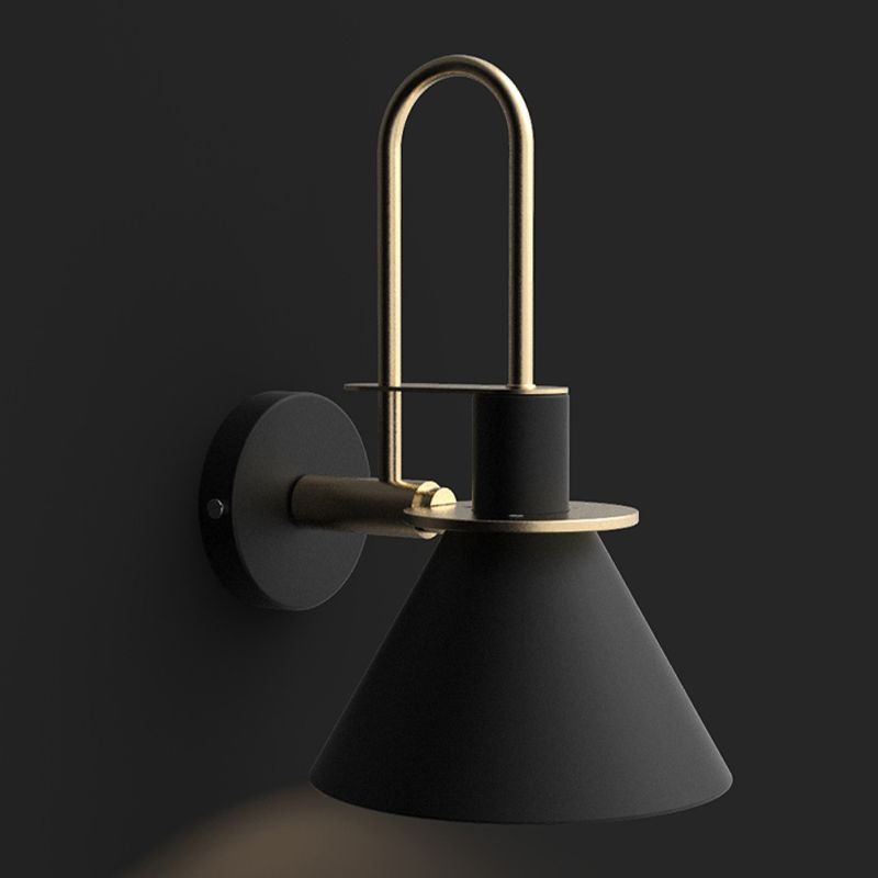 Conical Shaded Sconce Light Fixture Metal Wall Mount Lighting