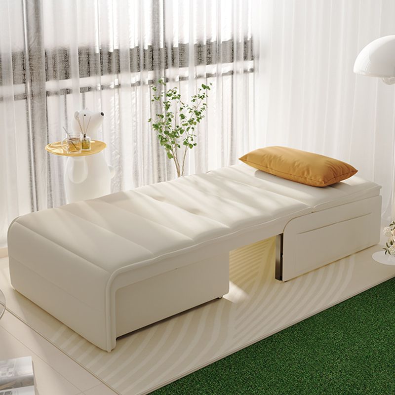 Pillow Back Convertible Sofa with Storage Glam Fabric Sofa Bed