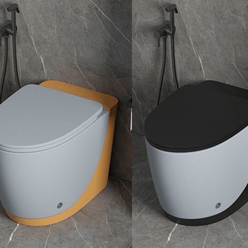 Siphon Jet Toilet Elongate One-Piece Floor Mounted Toilet with Dual Flush Mode