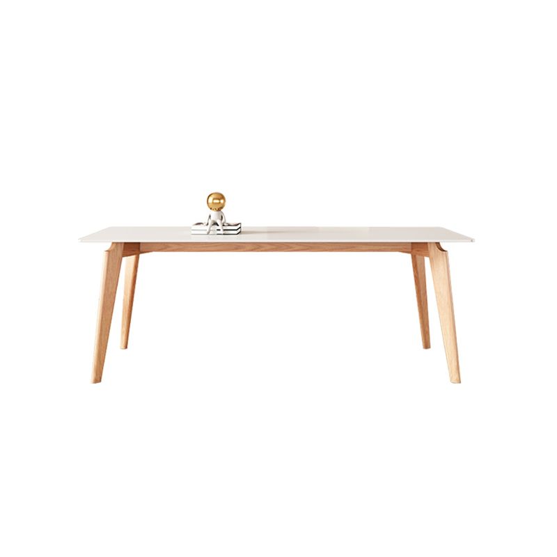 Sintered Stone Dining Table Wooden Base Dinner Table for Dining Room