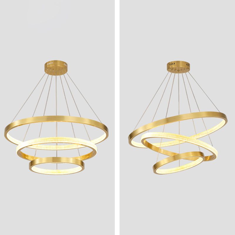 Simplicity Multi-Layer Suspended Lighting Fixture Acrylic Hanging Ceiling Fixture for Restaurant