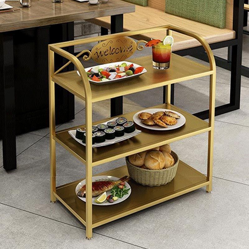 23.62"W Contemporary Metal Prep Table Rolling Prep Table for Dining Room