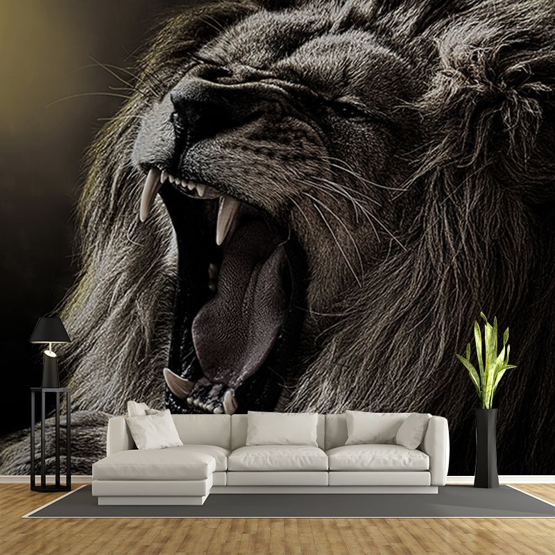 Rare Lion Wall Mural for Living Room Bedroom, Removable, Customized Size