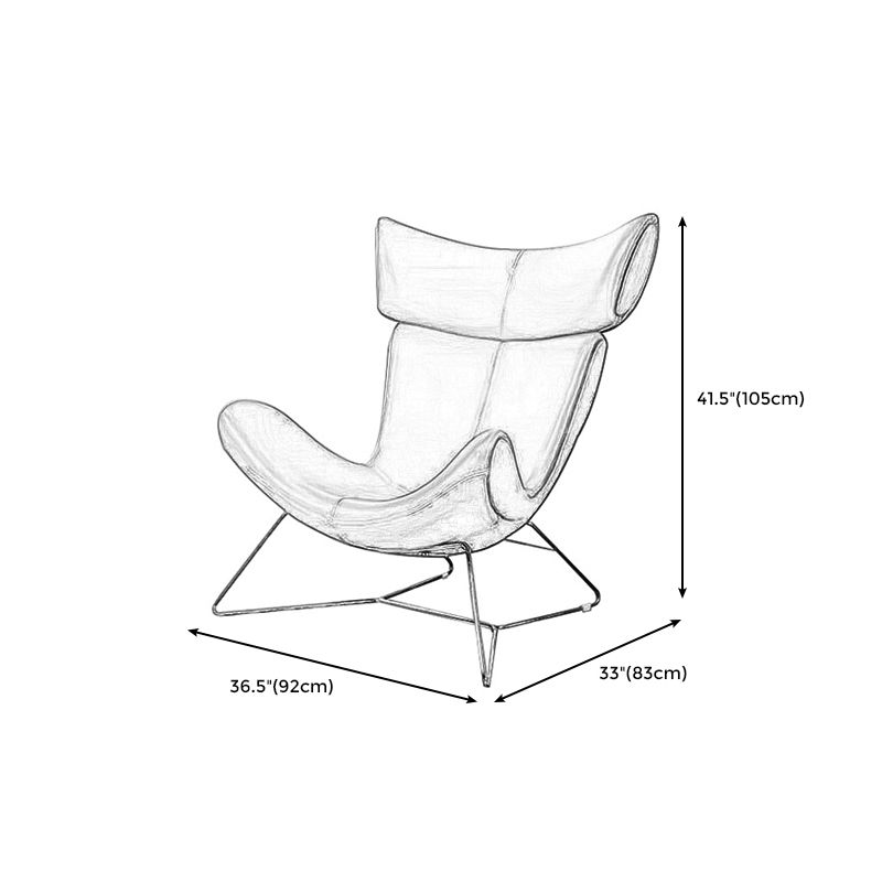 Solid Color Leather Chair Armless Chair for Bedroom/Living Room