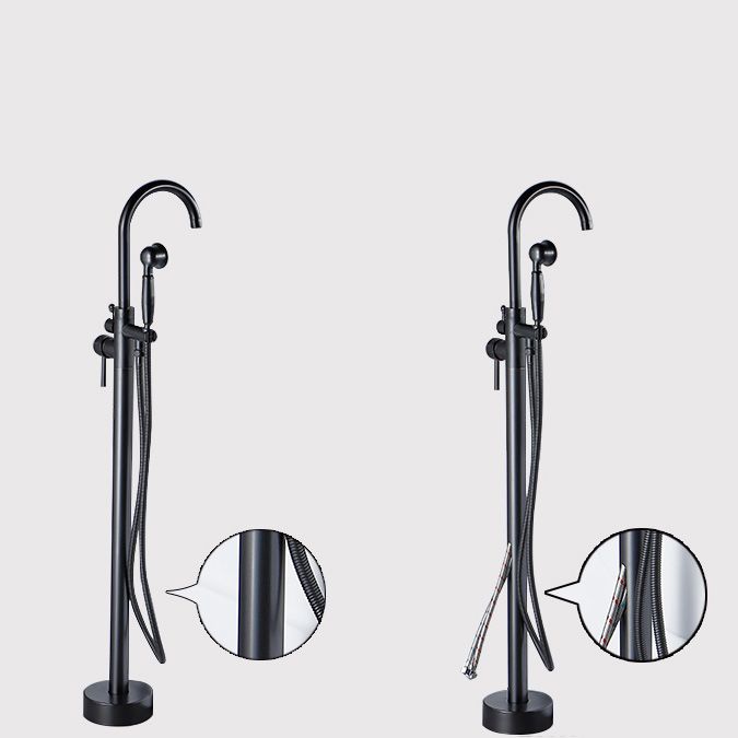 Modern Freestanding Tub Filler Trim Brass Floor Mounted Freestanding Bathtub Faucet