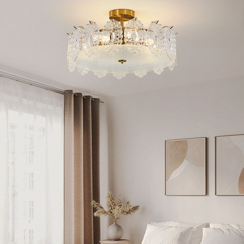 Nordic Ceiling Light Glass Flush Mount Ceiling Light Fixture for Bedroom