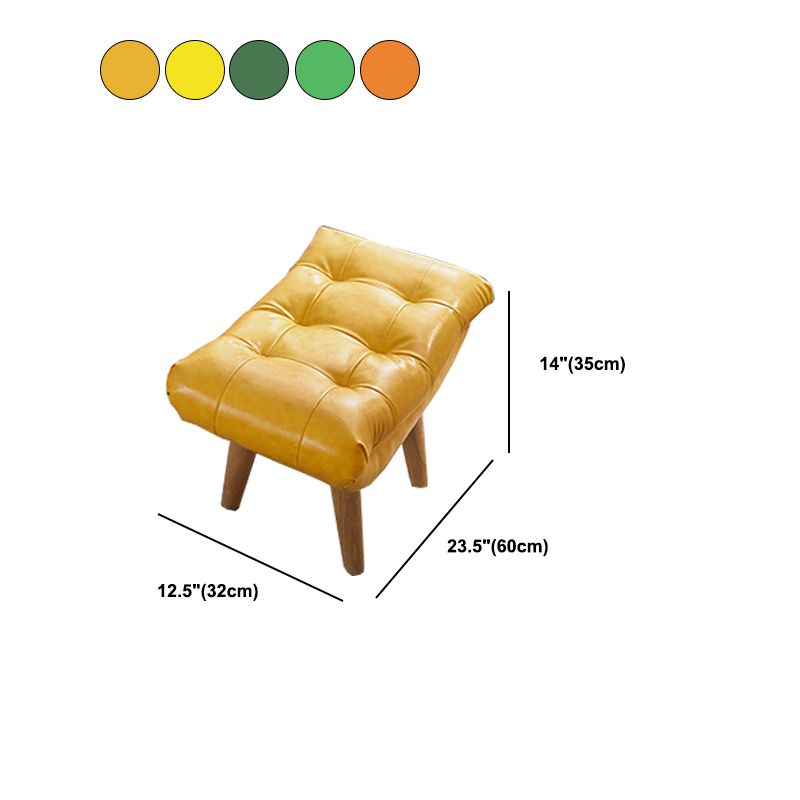 Leather Rocking Chair Plain Contemporary Tufted Cushions Rocking Chair with Ottoman