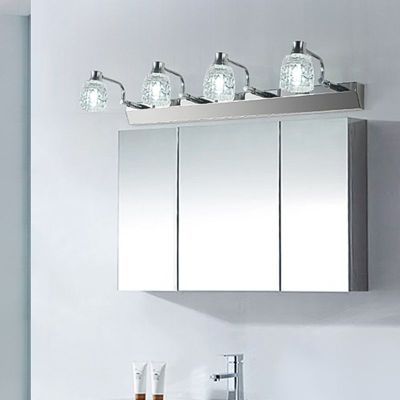 Geometric Vanity Wall Sconce Modern Style Crystal Multi Lights Bathroom Vanity Light