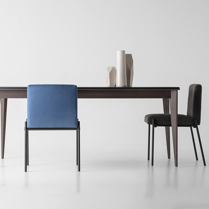 Industrial Dining Room Upholstered Armless Parsons Dining Side Chair