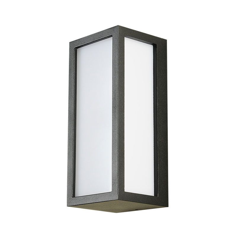 Textured Black Rectangular LED Wall Mounted Light Simplicity Metallic Wall Sconce Lighting for Patio