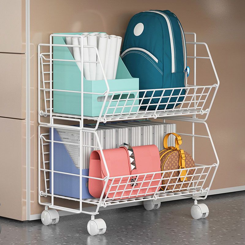 Modern Metal Bookcase, Geometric Bookshelf for Living Room, 17" L X 10.5" W