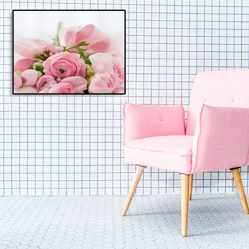 Photographs Flower Buds Art Print Modernist Canvas Wall Decor in Soft Color for Room
