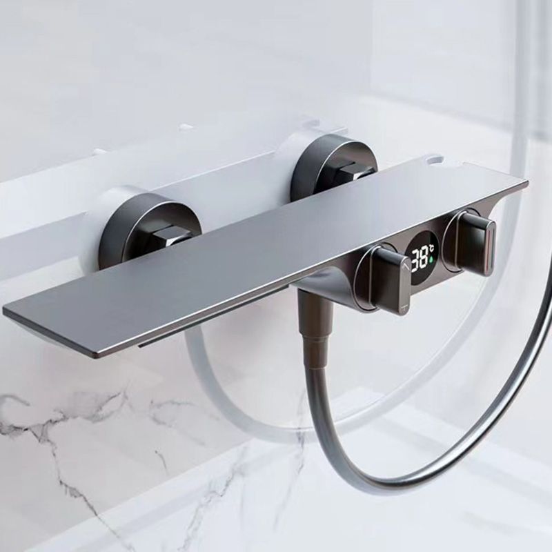 Modern Faucets Copper 2-Handle and 4-Hole Wall Mounted Bath Faucet Trim