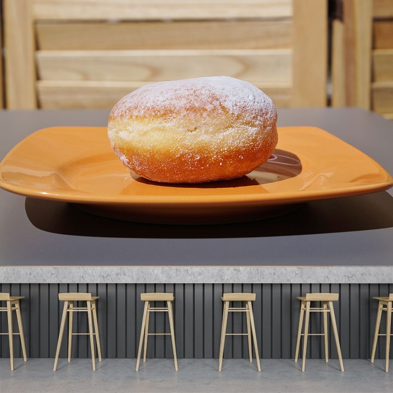 Soft Color Dessert Painting Mural Decal Modern Commercial Use Donut Pattern Wall Covering