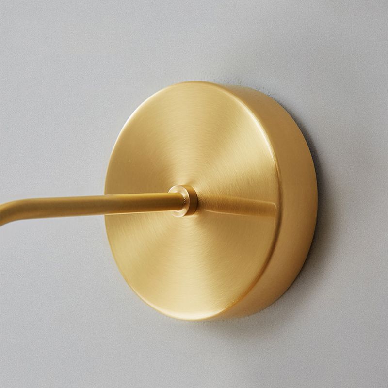 Minimalism LED Wall Sconce Oval Brass Sconce Lighting for Bedroom