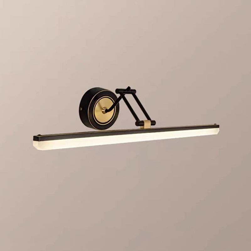 Linear Shape Wall Lighting Modern Style Metal 1-Light Sconce Lamp for Shower Room