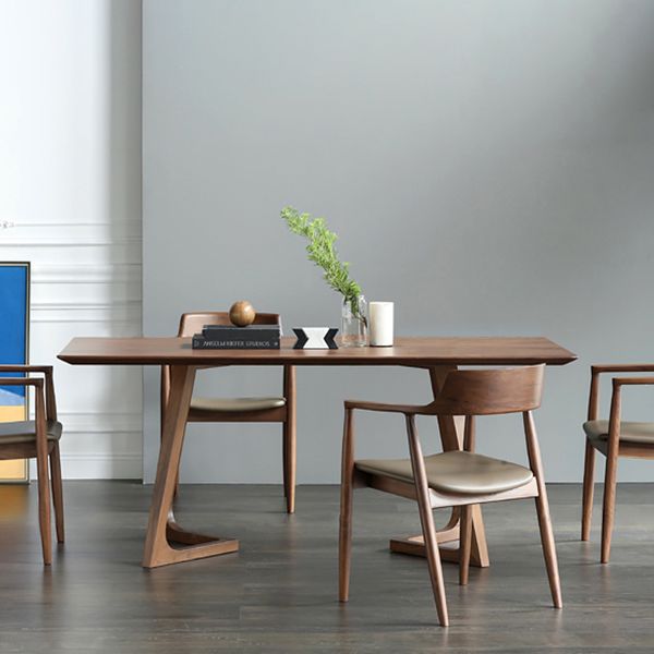 Contemporary Dining Chair 23'' Wide Open Side Chair with 4 Wood Legs for Home Use