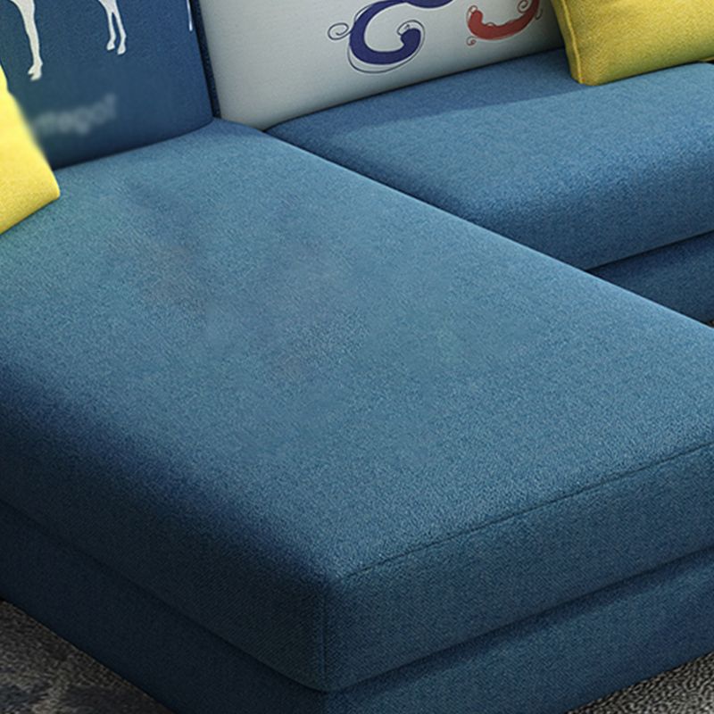 Square Arm Sectionals 27.56"High Removable Cushions Sofa with Ottomans