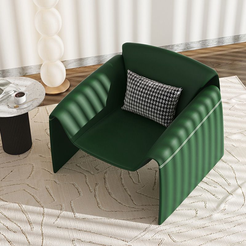 37.4" Wide Faux Leather Armchair Arms Included Chair for Living Room