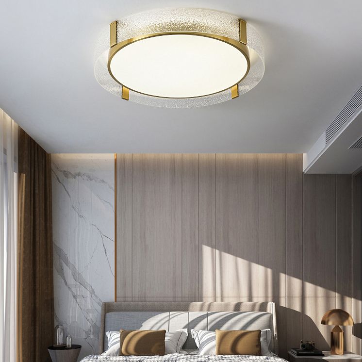 Ronde Flush Light Fixtures Glas Traditionele Flush Mount Plafond Light Fixture
